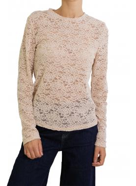 Maglia girocollo in pizzo Options
